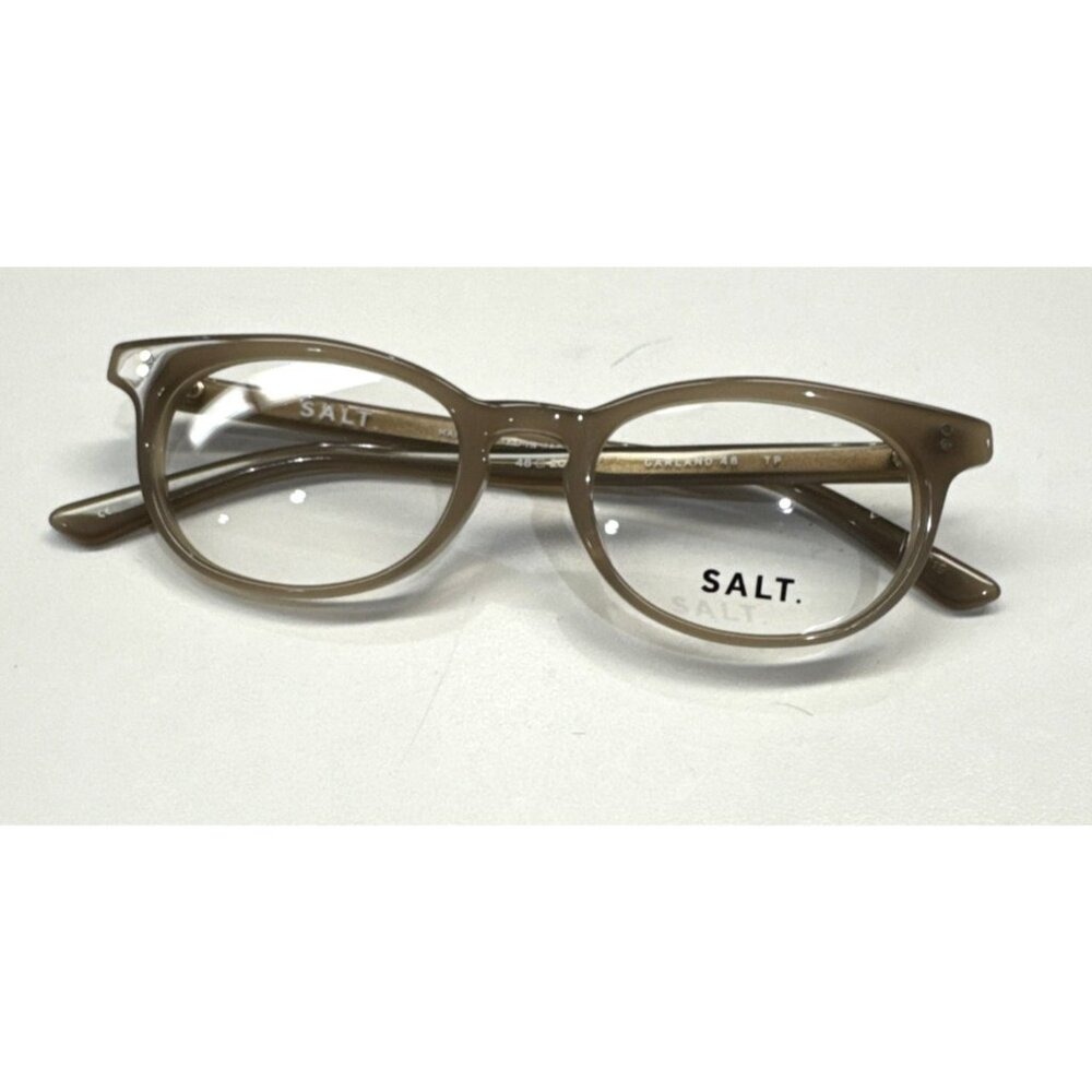 SALT Eyeglasses Garland 48 TP Translucent Taupe Round Optical Frames Unisex 48mm